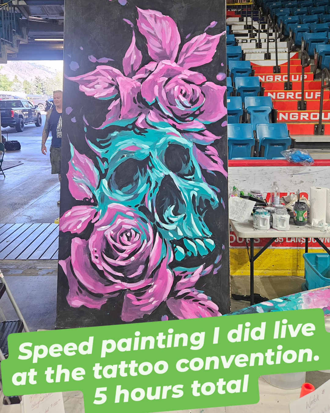 Skull and Roses — Kamloops Tattoo Show — Clay Walker