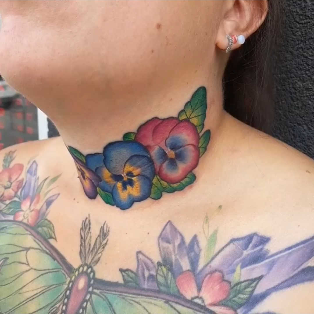 Fresh Pansies — Clay Walker Tattoo