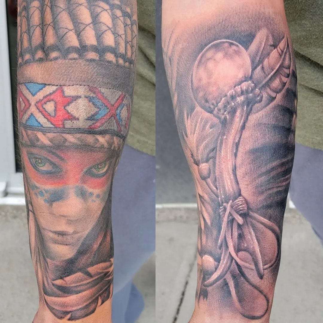 Healed Face, Fresh Bone Rattle — Clay Walker Tattoo