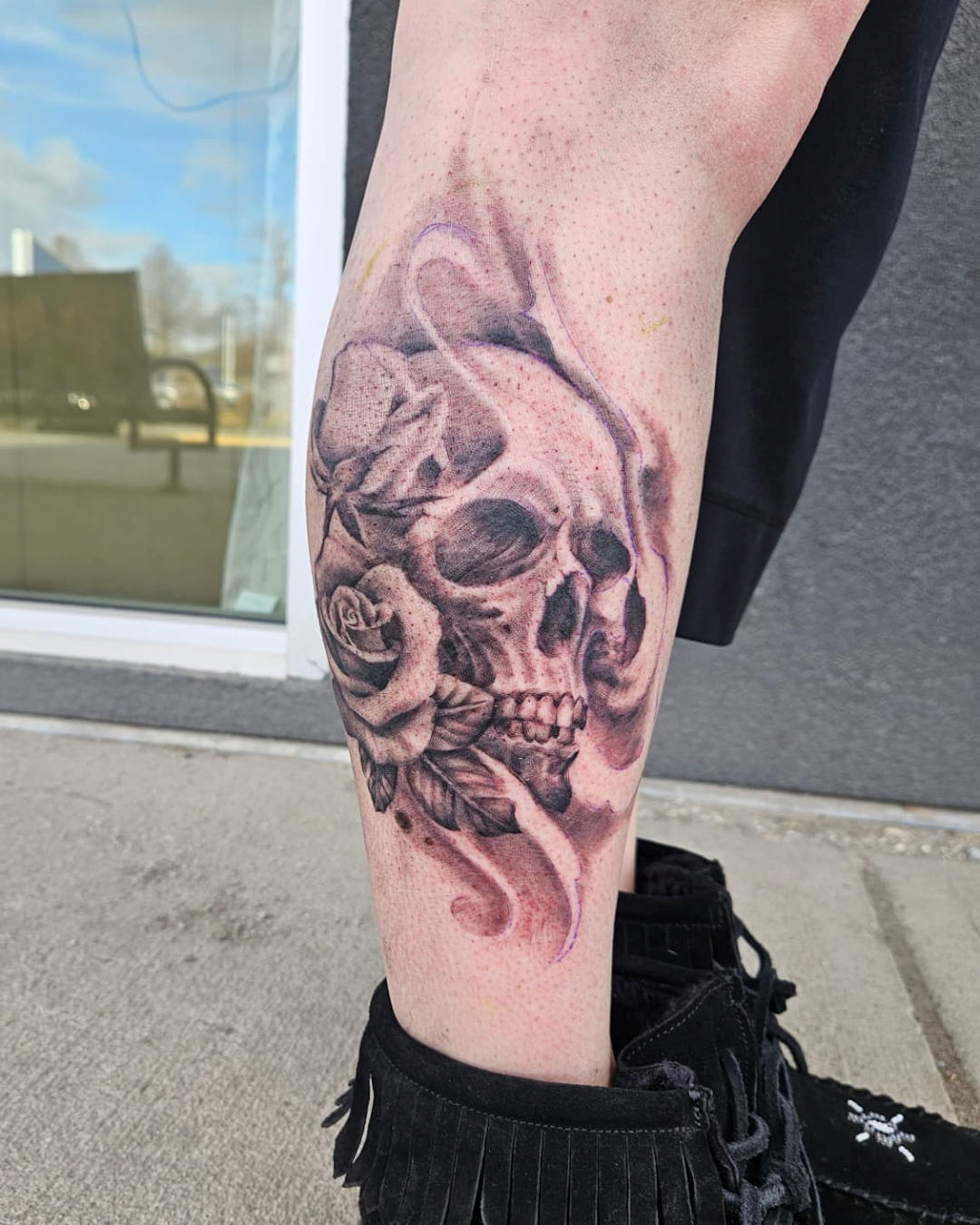 Bangeroo Skull and Roses — Clay Walker Tattoo