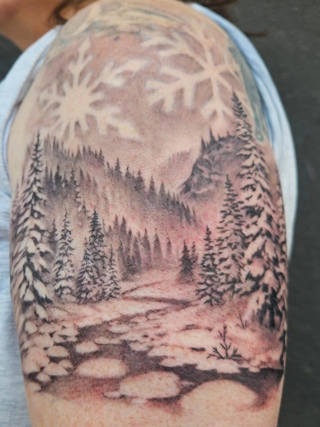 Winter Scene Tattoo — Clay Walker